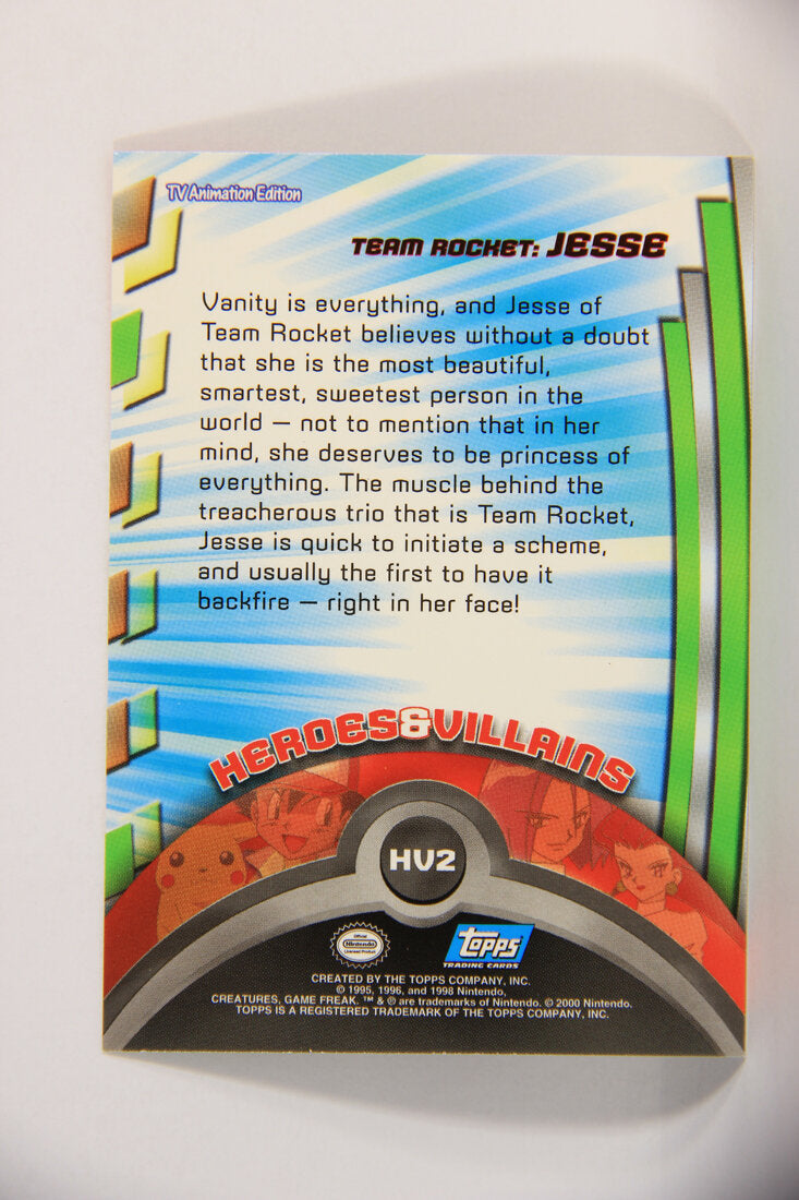 Pokémon Card TV Animation #HV2 Team Rocket Jesse Blue Logo 1st Print ENG L015269
