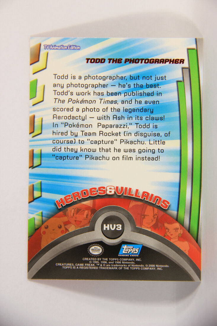 Pokémon Card TV Animation #HV3 Todd The Photographer Blue Logo 1st Print ENG L015270