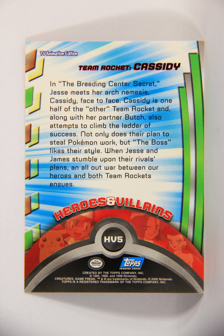 Pokémon Card TV Animation #HV5 Team Rocket Cassidy Blue Logo 1st Print ENG L015272