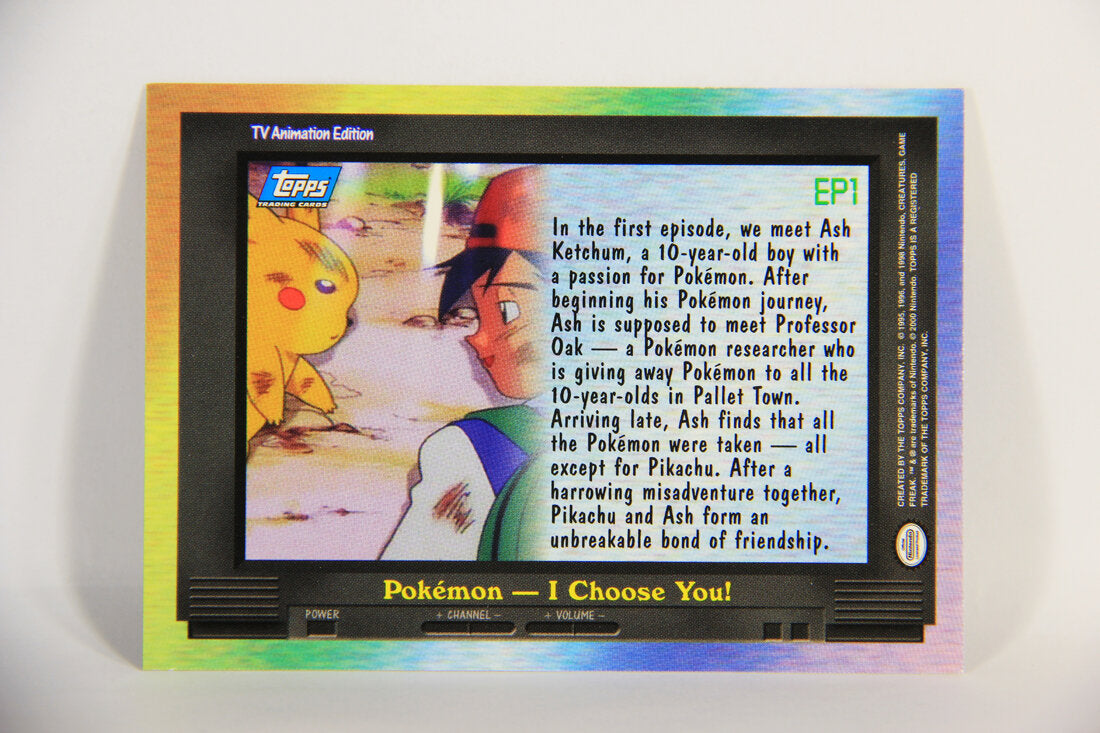 Pokémon Card TV Animation #EP1 I Choose You Blue Logo 1st Print ENG L015273