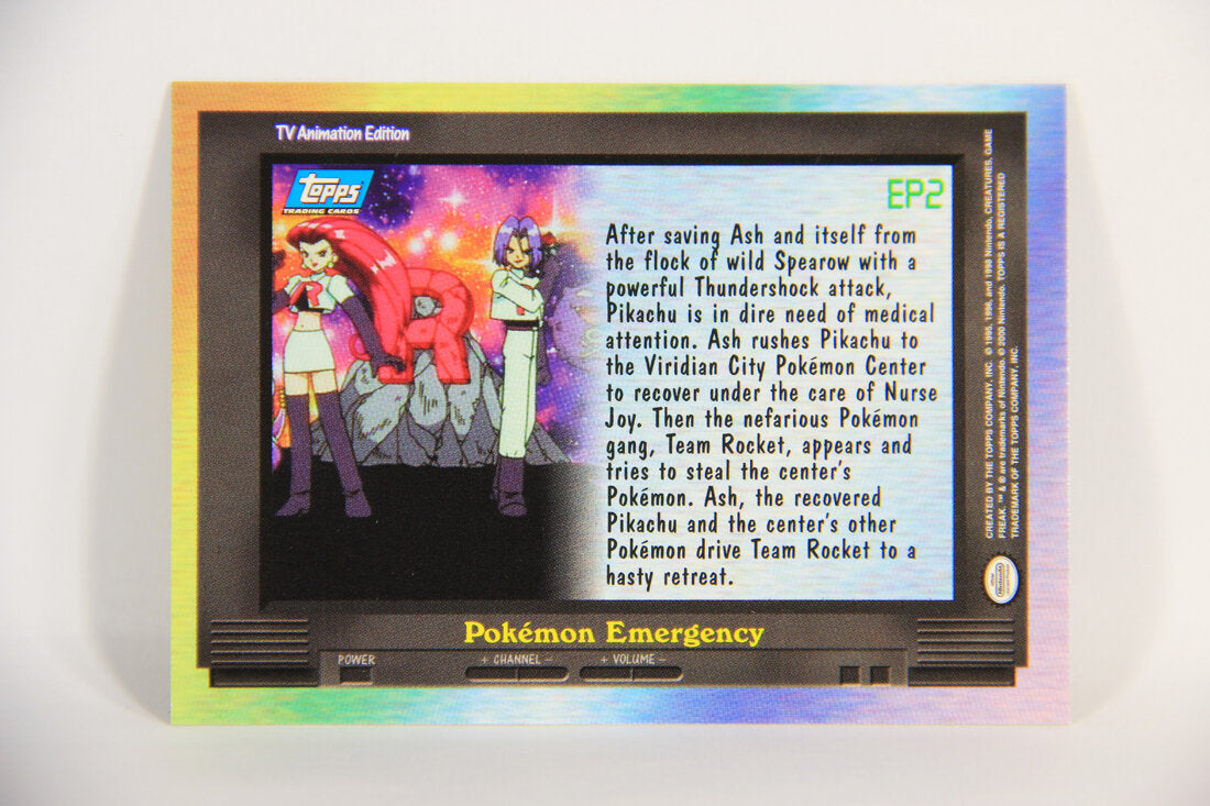 Pokémon Card TV Animation #EP2 Pokemon Emergency Blue Logo 1st Print ENG L015274