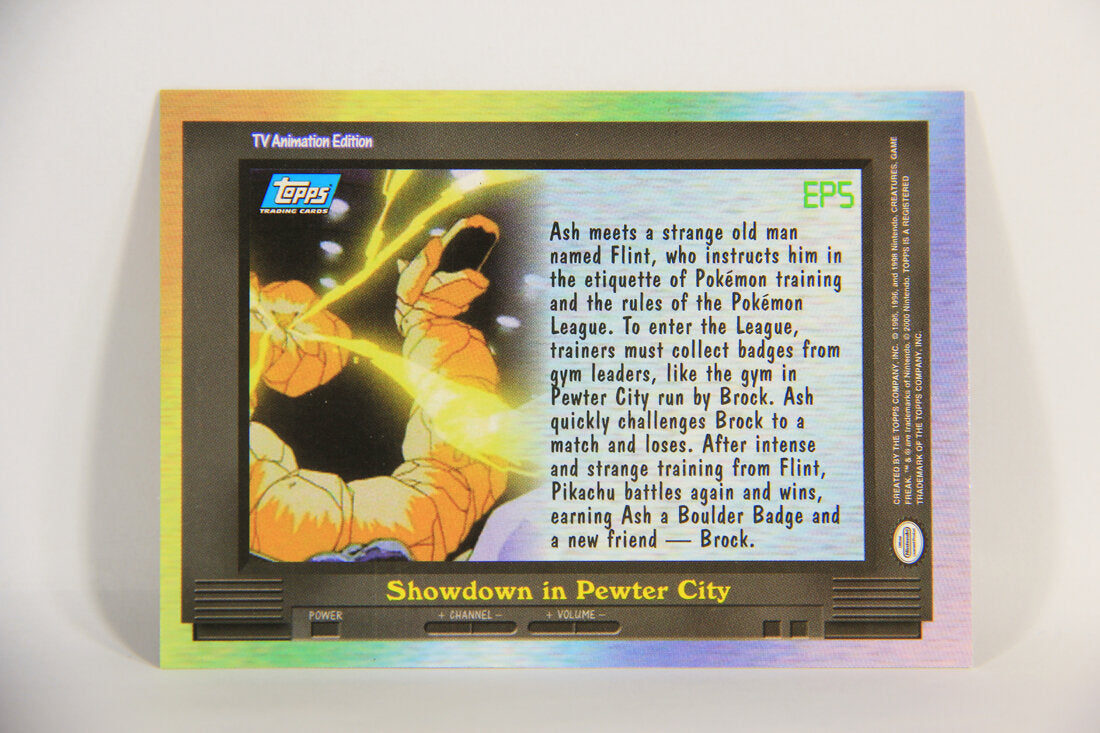 Pokémon Card TV Animation #EP5 Showdown In Pewter City Blue Logo 1st Print ENG L015277