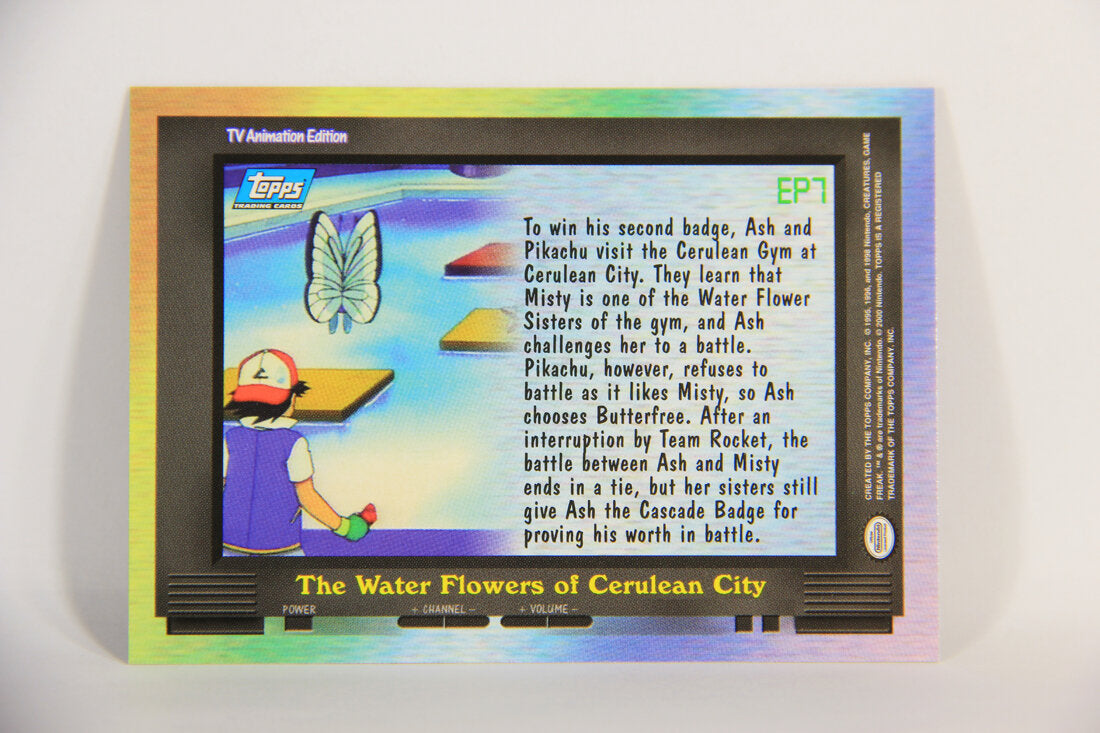 Pokémon Card TV Animation #EP7 The Water Flowers Of Cerulean City Blue Logo 1st Print ENG L015279