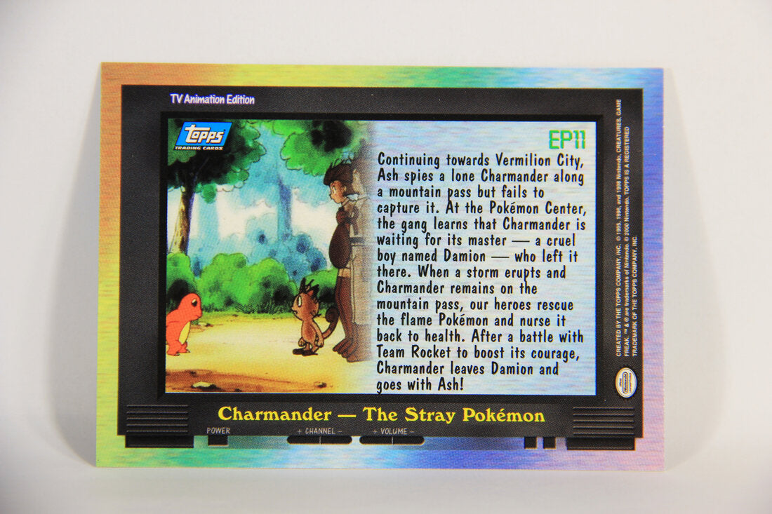 Pokémon Card TV Animation #EP11 Charmander The Stray Pokemon Blue Logo 1st Print ENG L015283