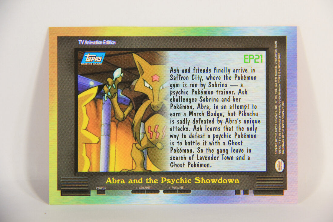 Pokémon Card TV Animation #EP21 Abra And The Psychic Showdown Blue Logo 1st Print ENG L015293