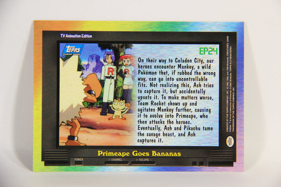 Pokémon Card TV Animation #EP24 Primeape Goes Bananas Blue Logo 1st Print ENG L015296