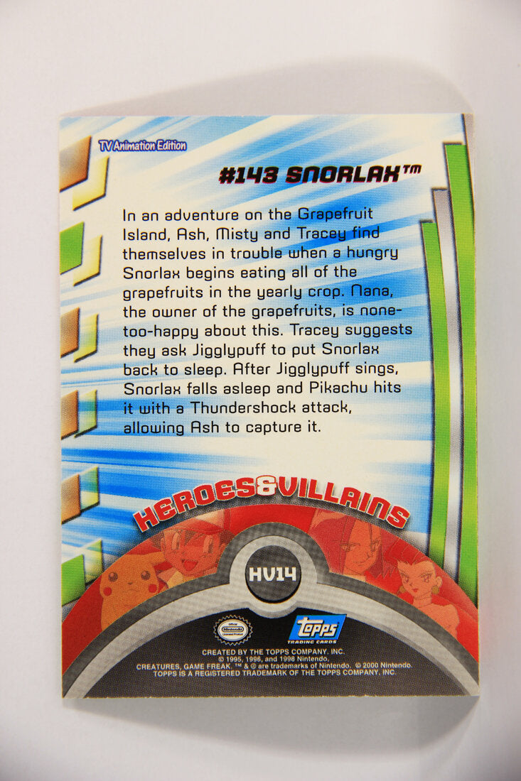 Pokémon Card TV Animation #HV14 Snorlax Blue Logo 1st Print ENG L015301