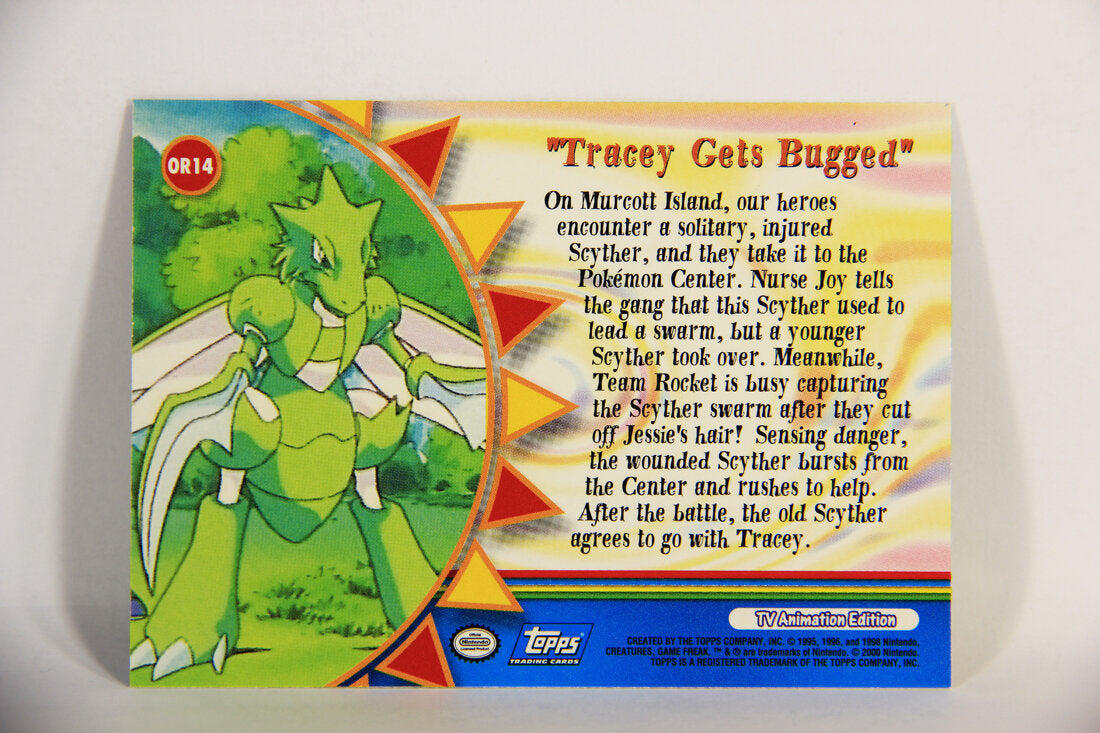 Pokémon Card TV Animation #OR14 Tracey Gets Bugged Blue Logo 1st Print ENG L015304