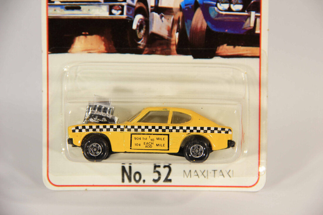 Matchbox 75 Vintage Die-Cast 1978 Rola-Matics #72 Maxi Taxi 52 Original Canadian Fr-Eng L015320