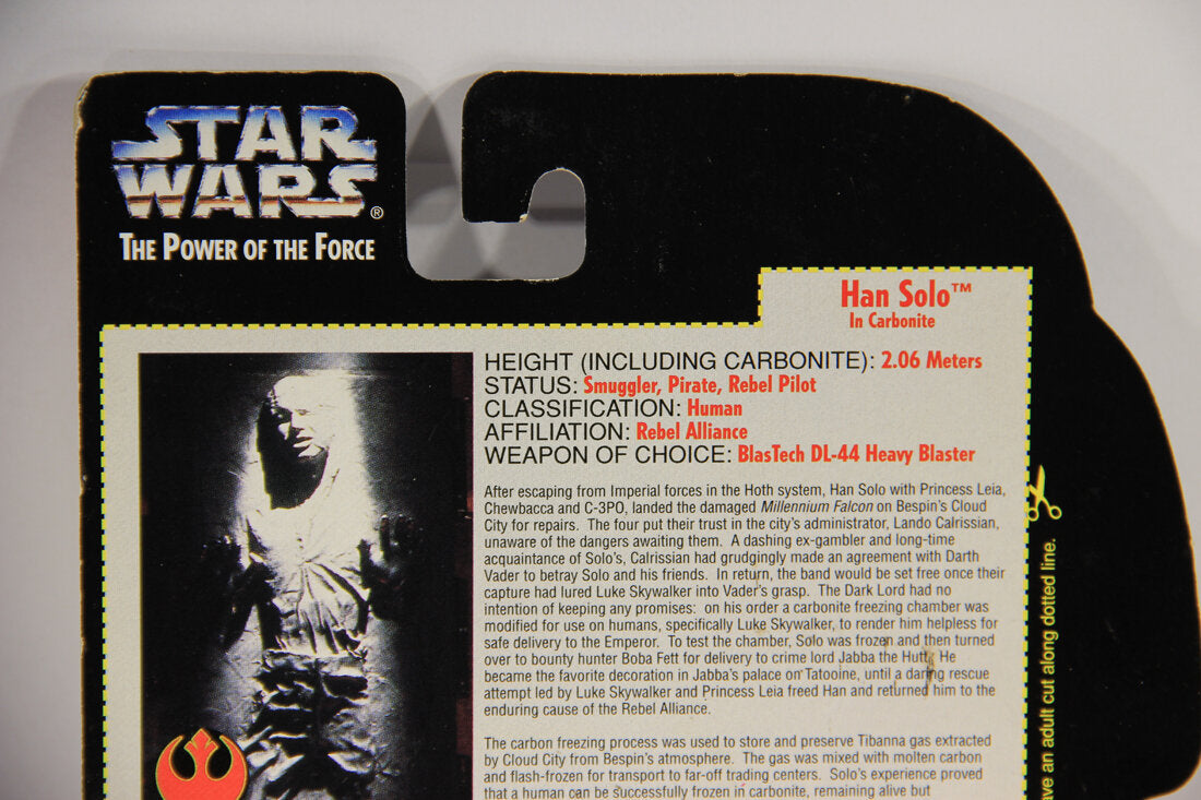 Star Wars Han Solo In Carbonite 1996 POTF Action Figure ENG Red Card L015322
