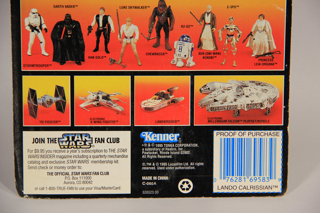 Star Wars Lando Calrissian 1995 POTF Action Figure ENG Red Card L015323