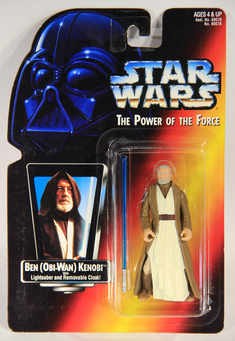 Star Wars Ben Obi-Wan Kenobi Long Saber Variant 1995 POTF Action Figure ENG Red Card L015325