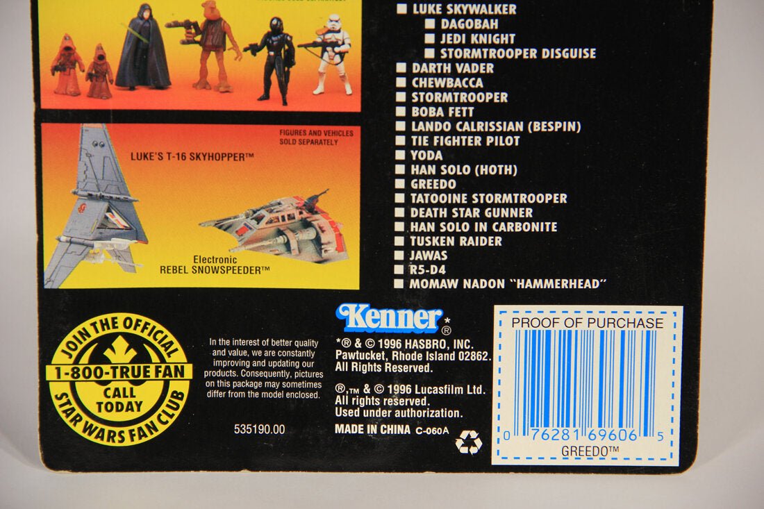 Star Wars Greedo 1996 POTF Action Figure ENG Red Card L015331