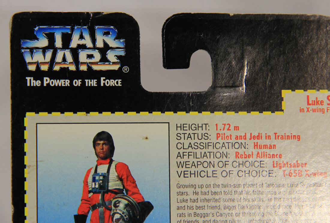 Star Wars Luke Skywalker X-Wing Fighter Pilot POTF ENG Red Card Rare Transition Tray MOC L015334