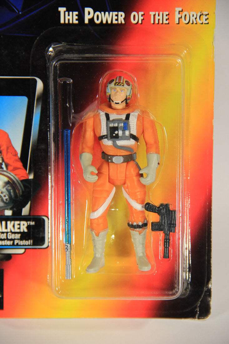 Star Wars Luke Skywalker X-Wing Fighter Pilot POTF ENG Red Card Rare Transition Tray L015334