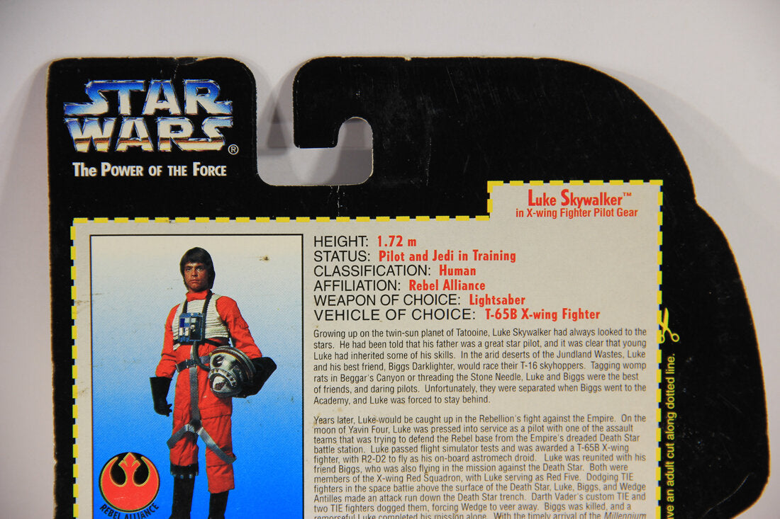 Star Wars Luke Skywalker X-Wing Fighter Pilot POTF ENG Red Card Rare Transition Tray MOC L015334
