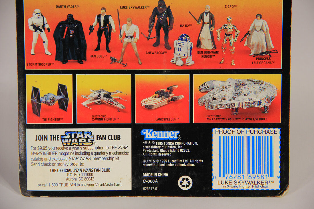 Star Wars Luke Skywalker X-Wing Fighter Pilot POTF ENG Red Card Rare Transition Tray MOC L015334