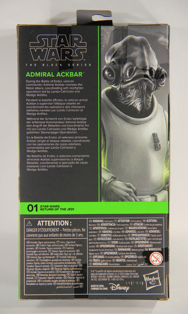 Star Wars Admiral Ackbar #01 Black Series Galaxy Return Of The Jedi 6 Inch Figure MISB L015400