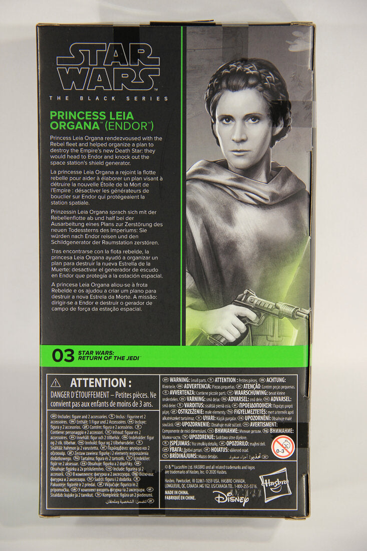 Star Wars Princess Leia Organa Endor #03 Black Series Galaxy ROTJ 6 Inch Figure MISB L015401