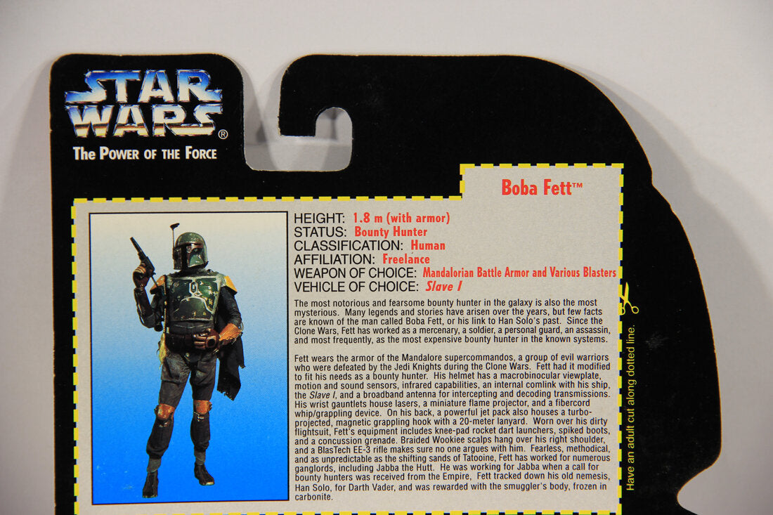 Star Wars Boba Fett Half Circle Variant 1995 POTF Action Figure ENG Red Card L015410