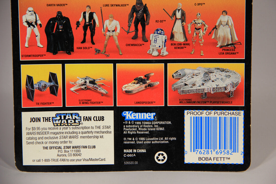 Star Wars Boba Fett Half Circle Variant 1995 POTF Action Figure ENG Red Card L015410