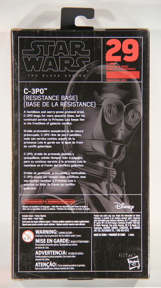 Star Wars C-3PO Resistance Base #29 Dark Red Arm Black Series 6 Inch Figure MISB L015427