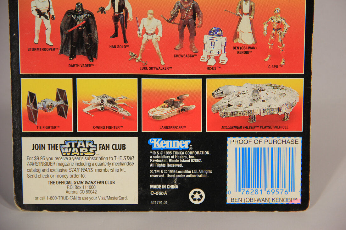 Star Wars Ben Obi-Wan Kenobi Short Saber Variant 1995 POTF Action Figure ENG Red Card L015438