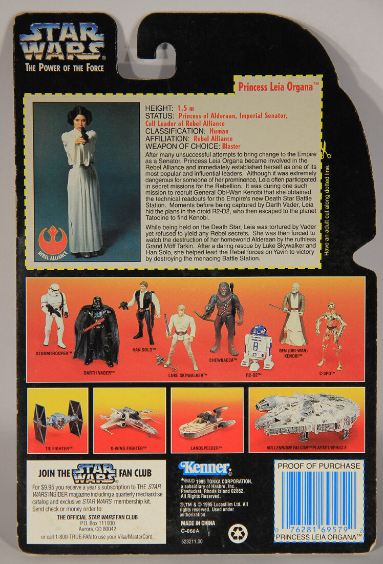 Star Wars Princess Leia Organa 1995 POTF Action Figure ENG Red Card L015439