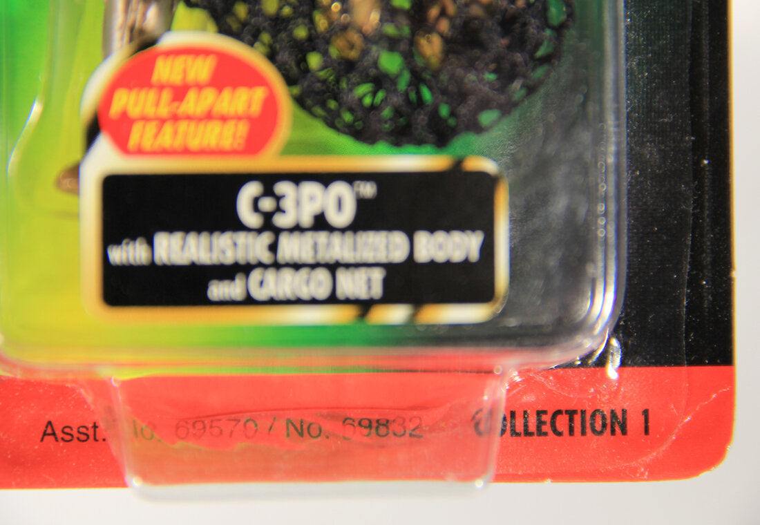 Star Wars C-3PO Cargo Net 1997 POTF Figure Freeze Frame Slide ENG Card Collection 1 L015443