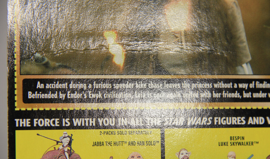 Star Wars Princess Leia Ewok Celebration POTF Freeze Frame Action Slide ENG Card Coll 1 L015451