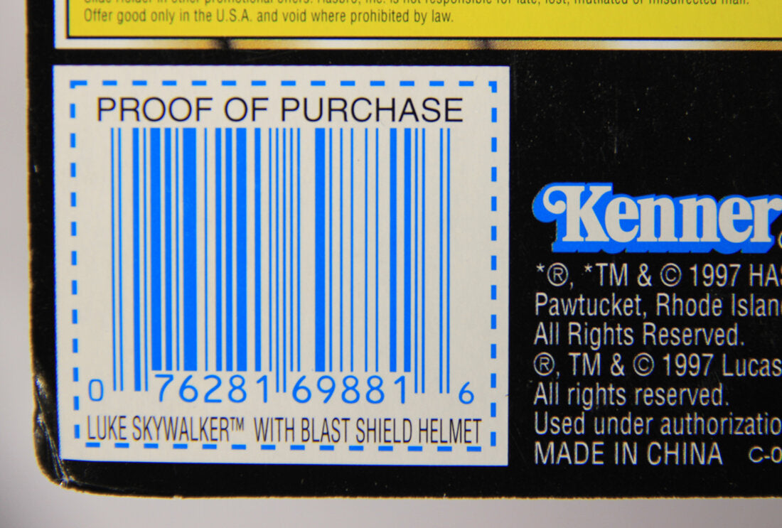 Star Wars Luke Skywalker Blast Shield Helmet POTF Freeze Frame Slide ENG Collection 1 L015453