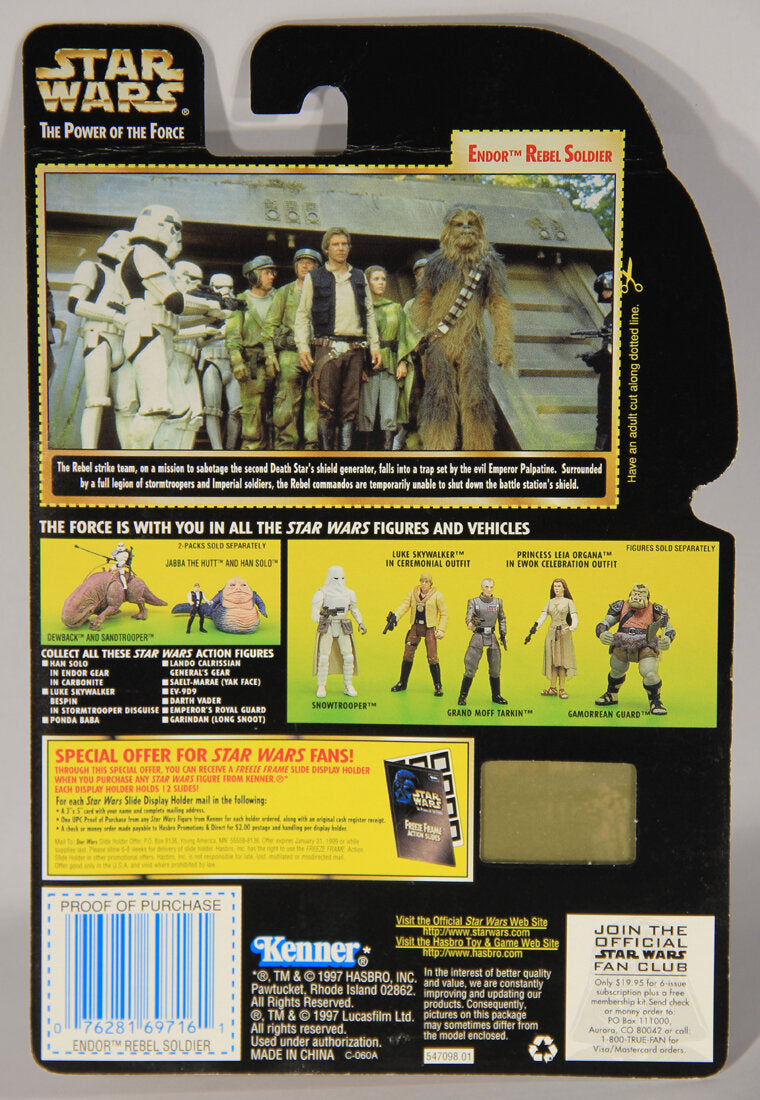 Star Wars Endor Rebel Soldier 1997 POTF Freeze Frame Slide ENG Card Collection 1 L015459