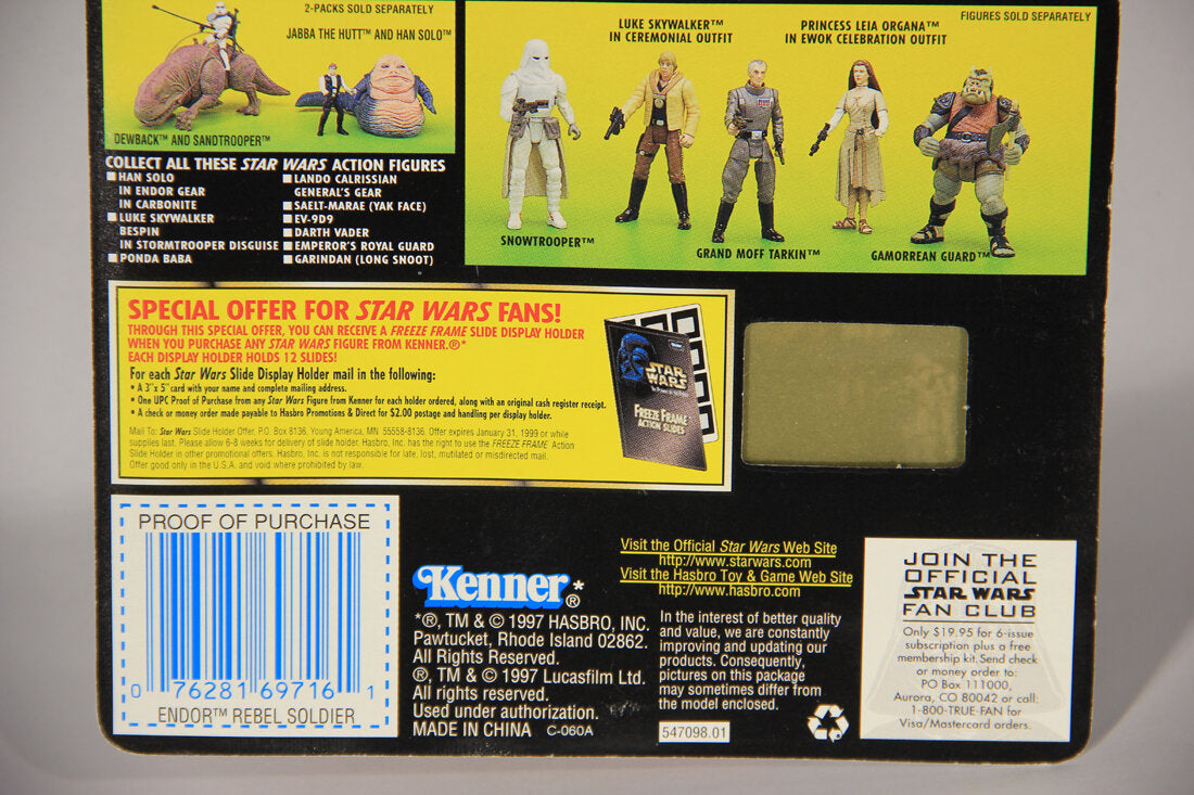 Star Wars Endor Rebel Soldier 1997 POTF Freeze Frame Slide ENG Card Collection 1 L015459