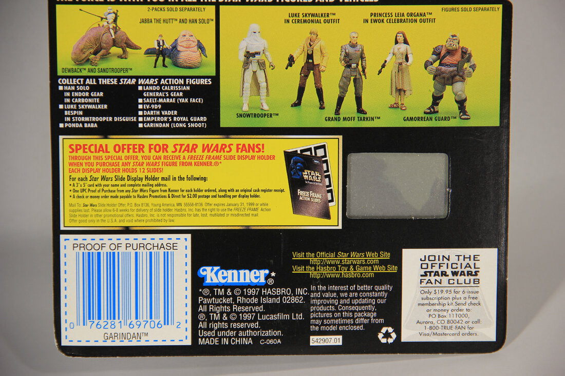 Star Wars Garindan 1997 POTF Freeze Frame Action Slide ENG Card Collection 3 L015465