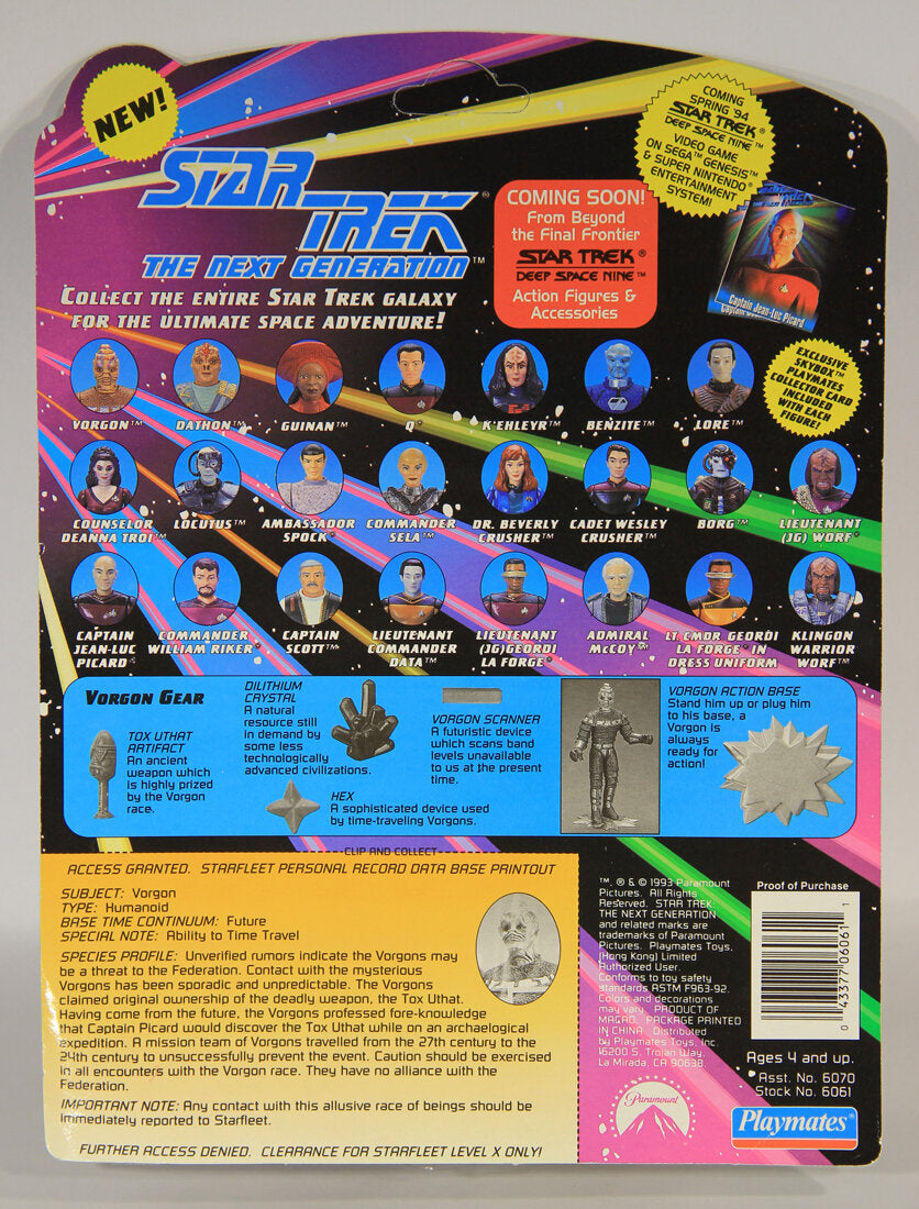 1993 Star Trek The Next Generation Vorgon Mysterious Alien Action Figure ENG Card L015483