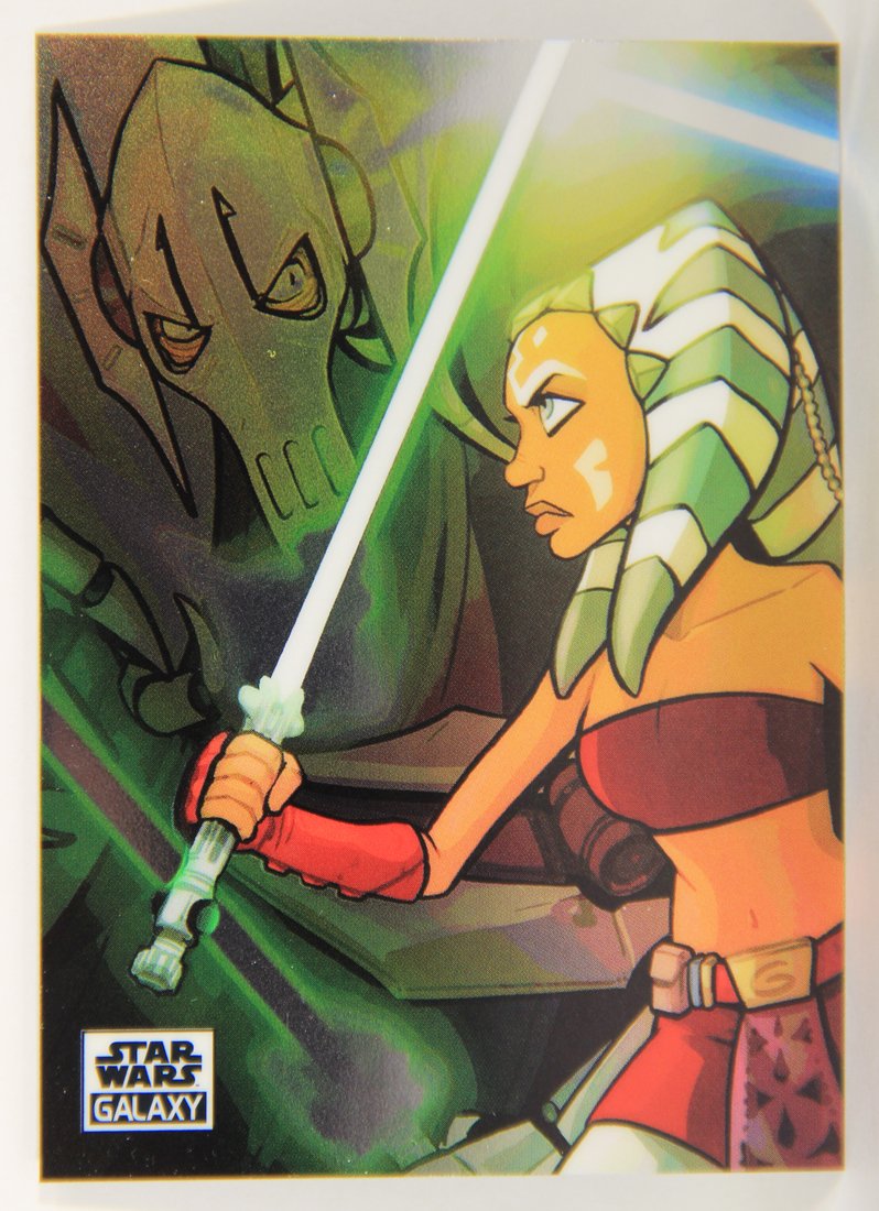 Star Wars Galaxy Chrome 2021 Topps Trading Card #45 Padawan's Challenge Ahsoka Artwork ENG L015495