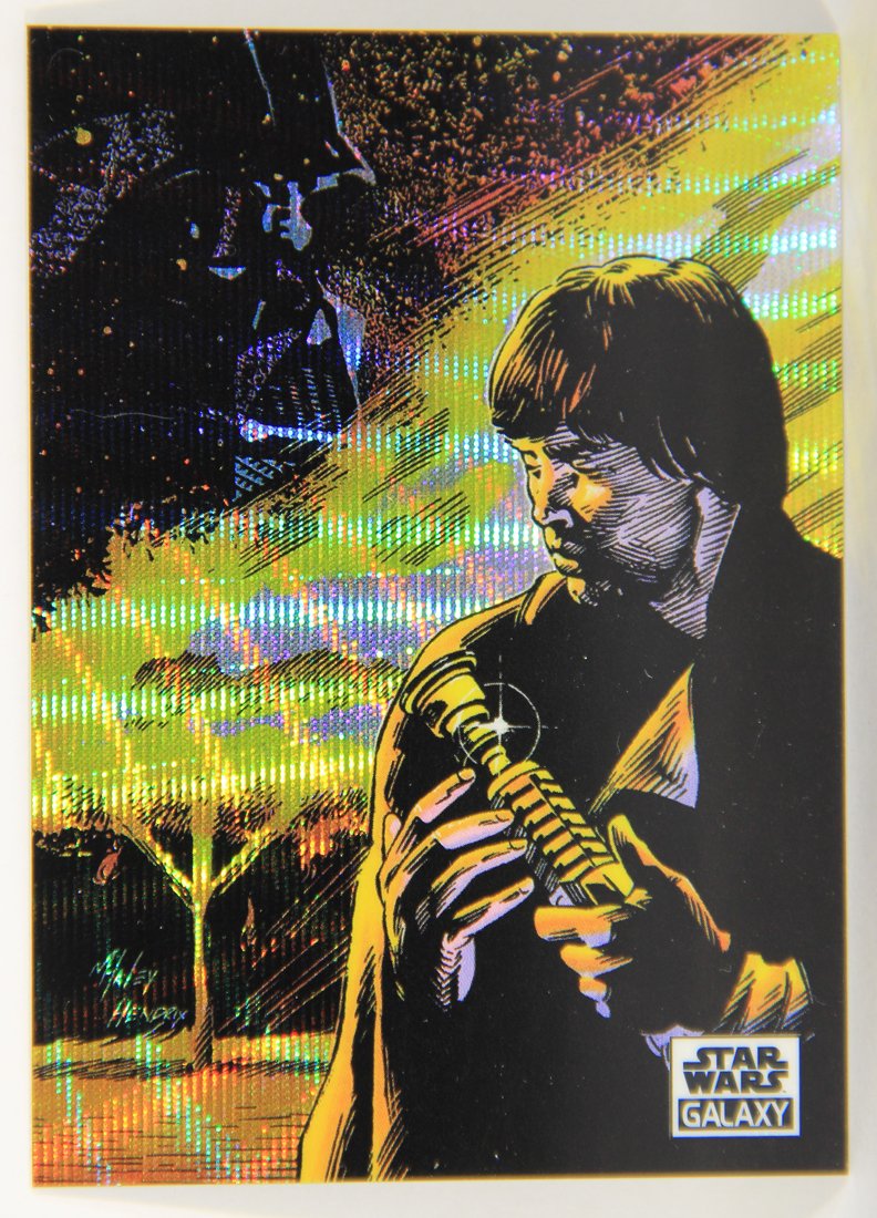 Star Wars Galaxy Chrome 2021 Topps Card #22 Dark Presence Wave Refractor 03/99 Artwork ENG L015503