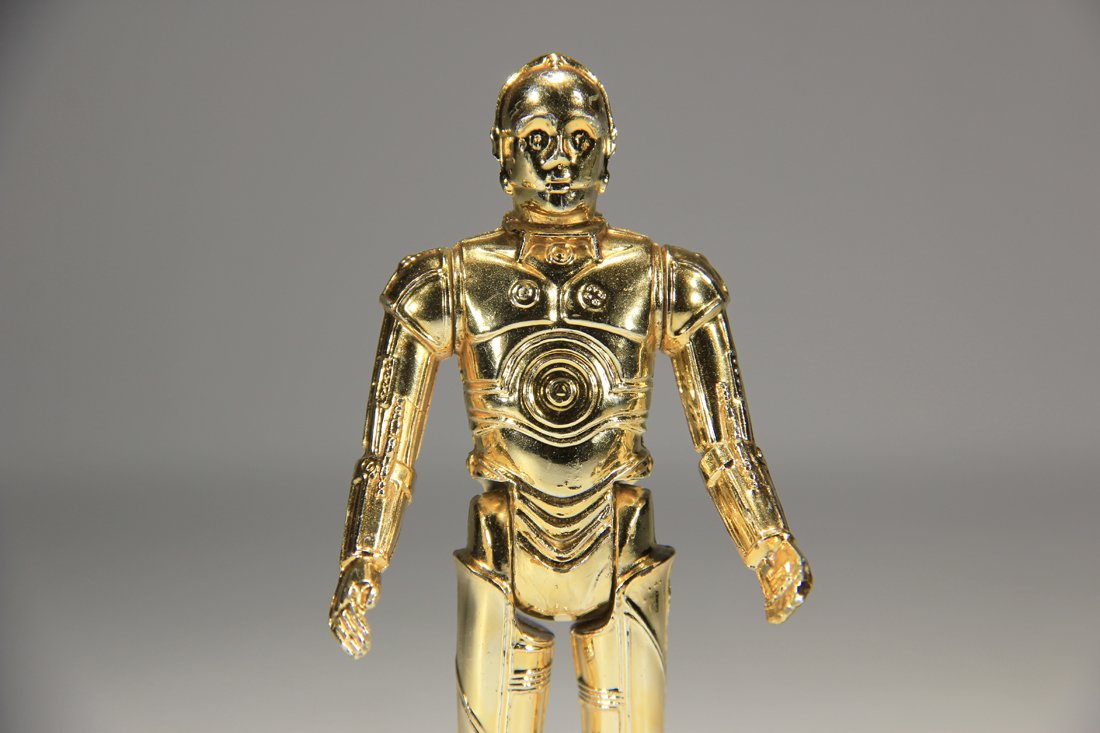 Star Wars C-3PO 1977 See-Threepio Vintage Action Figure Deep Gold Color Hong Kong COO L015541