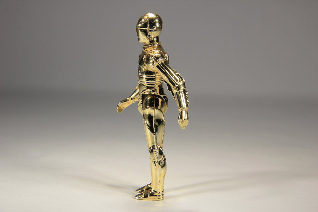 Star Wars C-3PO 1977 See-Threepio Vintage Action Figure Deep Gold Color Hong Kong COO L015541