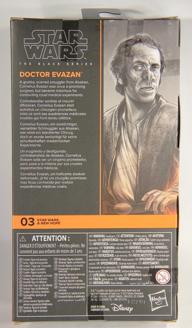 Star Wars Doctor Evazan A New Hope #03 Black Series Galaxy 6 Inch Action Figure MISB L015577