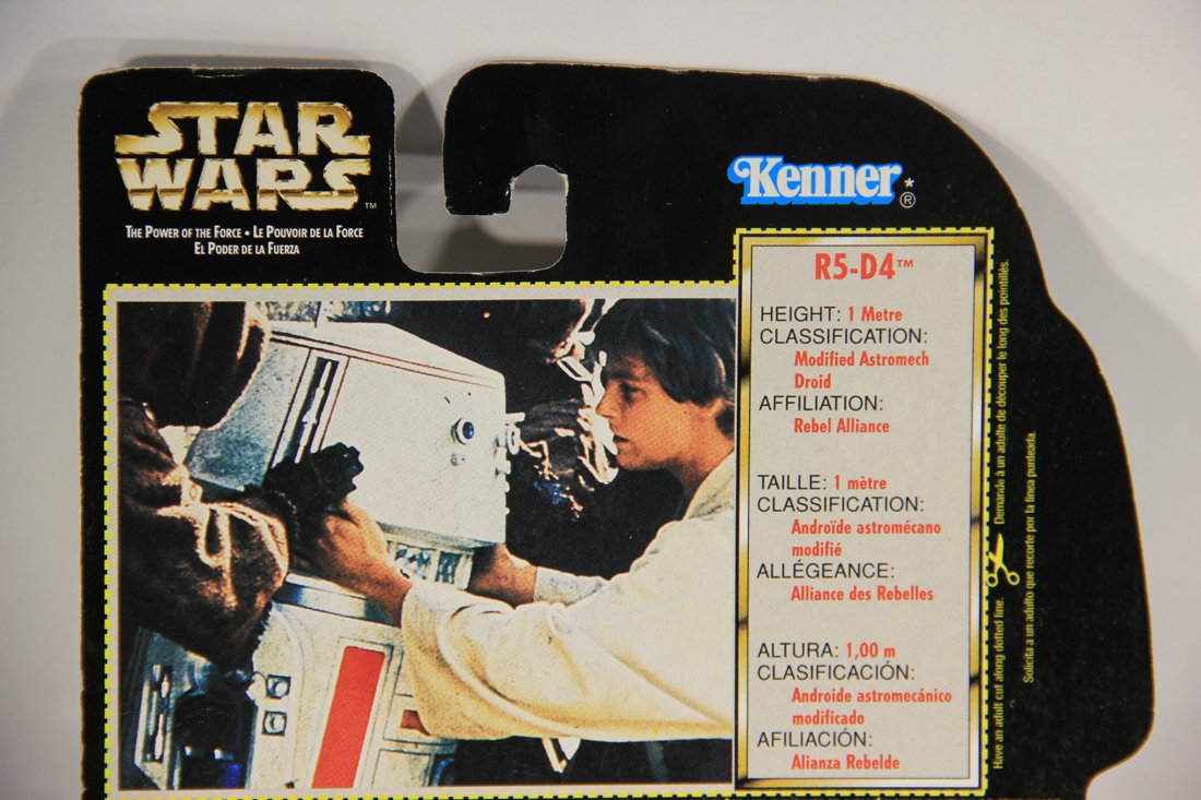 Star Wars R5-D4 1996 POTF Figure Hooked Latch Trilingual Holofoil Card Collection 2 L015706