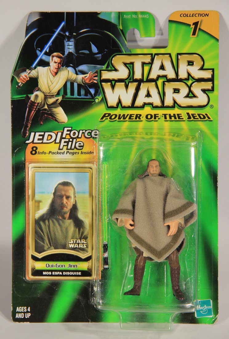 Star Wars Qui-Gon Jinn 2000 Power Of The Jedi Action Figure ENG Card Collection 1 MOC L015716