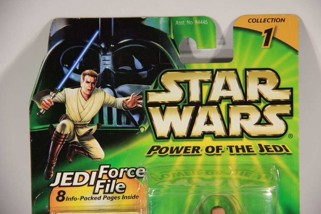 Star Wars Qui-Gon Jinn 2000 Power Of The Jedi Action Figure ENG Card Collection 1 MOC L015716