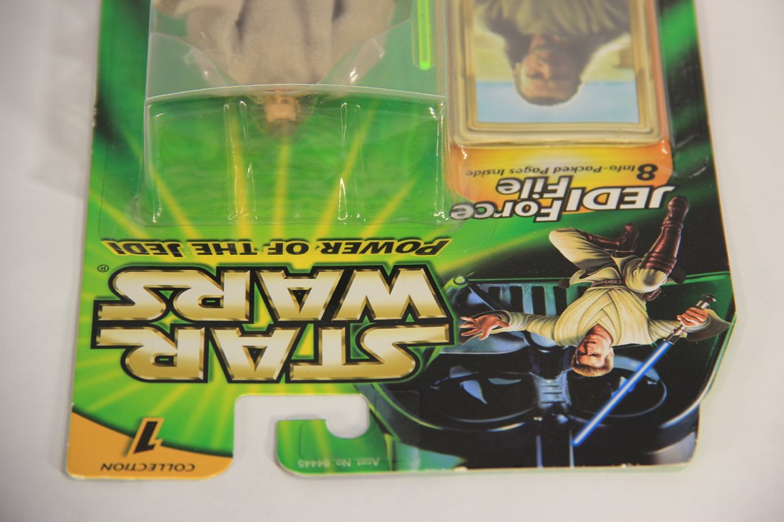 Star Wars Qui-Gon Jinn 2000 Power Of The Jedi Action Figure ENG Card Collection 1 MOC L015716