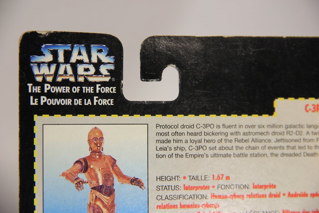 Star Wars C-3PO 1995 POTF Action Figure Canadian FR-ENG Bilingual Red Card L015718