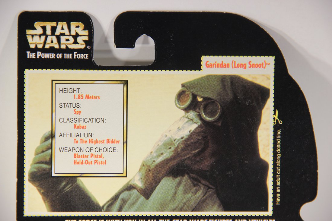 Star Wars Garindan Long Snoot 1997 POTF Figure ENG Card Collection 3 L015730