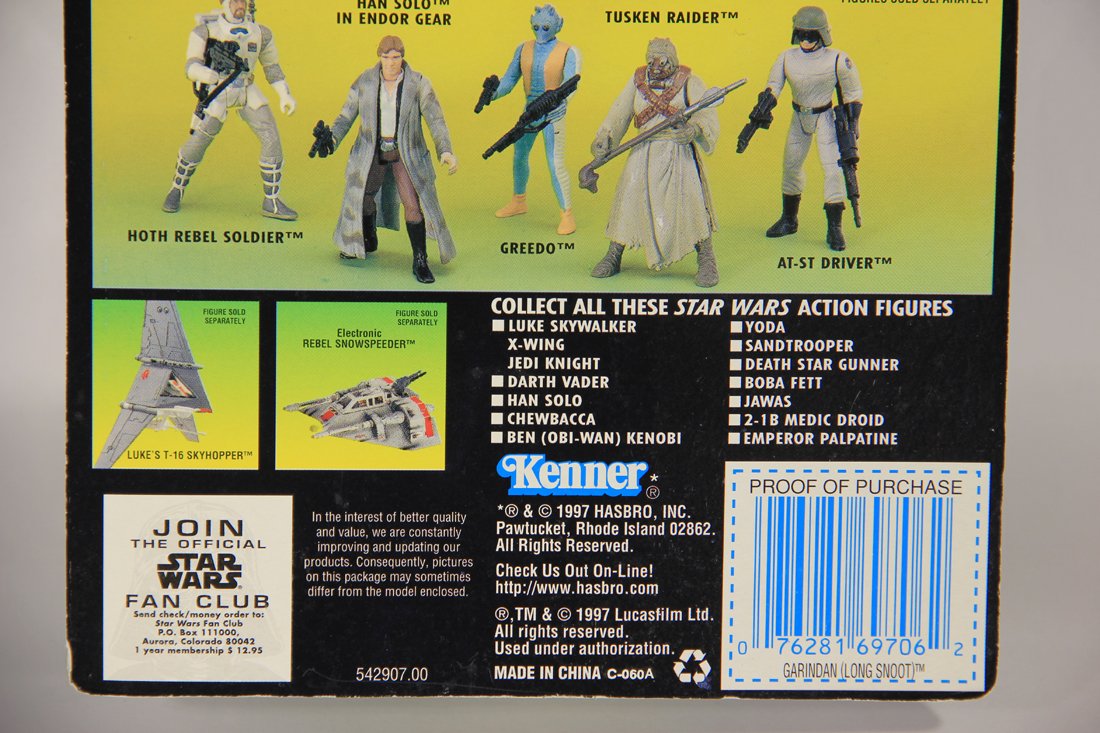Star Wars Garindan Long Snoot 1997 POTF Figure ENG Card Collection 3 L015730