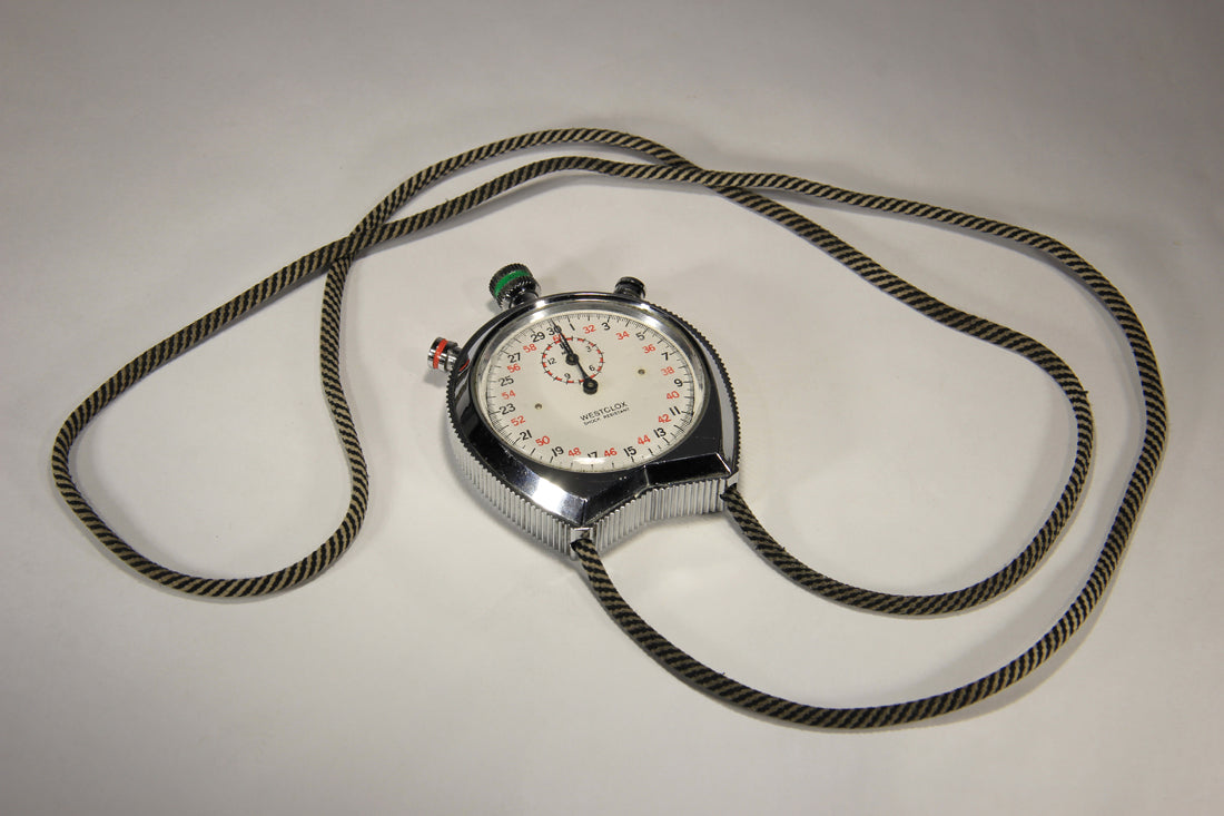 Westclox Stopwatch Swiss Vintage 50mm 1960s Stopwatch Timer Watch 3-button 1/10 sec L015792