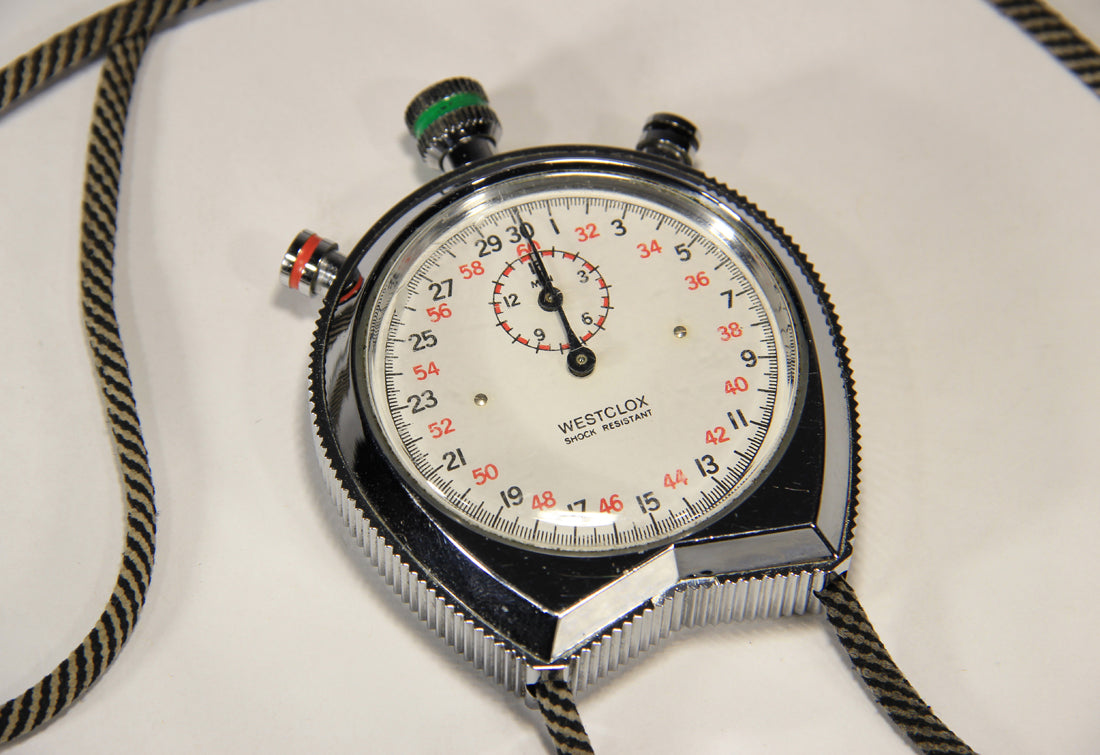 Westclox Stopwatch Swiss Vintage 50mm 1960s Stopwatch Timer Watch 3-button 1/10 sec L015792