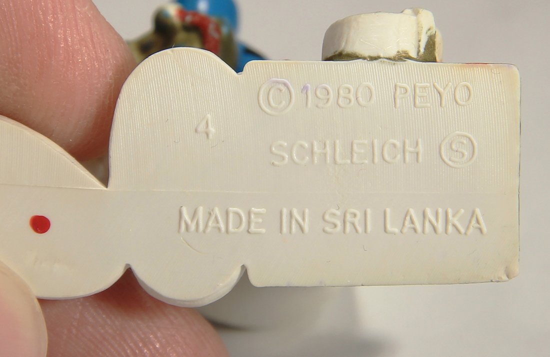 Smurfs 20062A Telephone Smurf 1980 Vintage Figure PVC Toy Peyo Schtroumpfs Figurine L015796